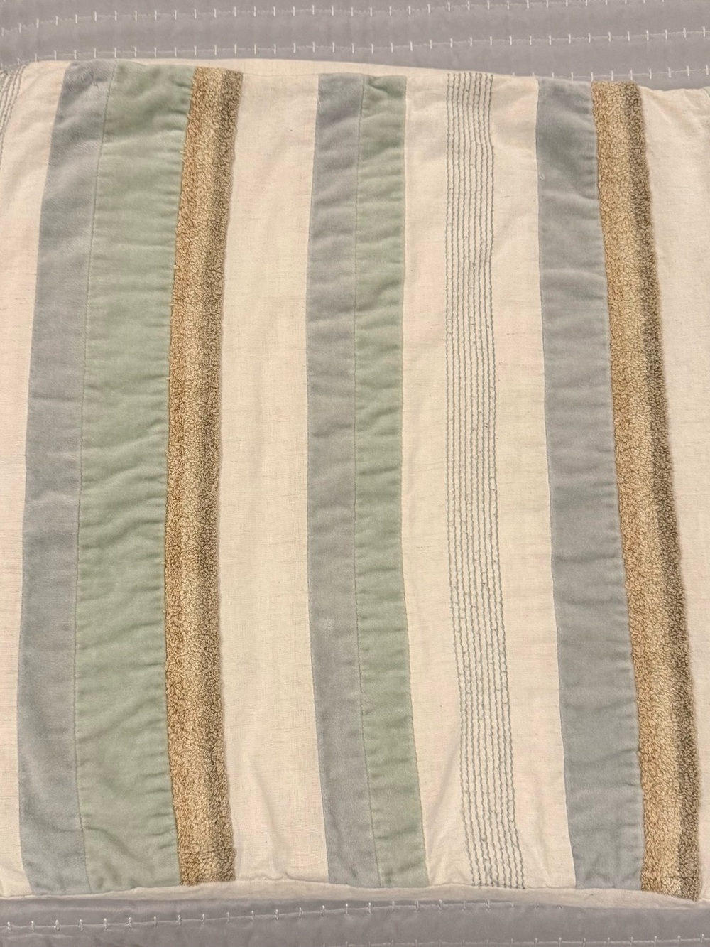 Pier 1 Stripe Pillow Cover in Cream, Sage & Light Blue(4 total)